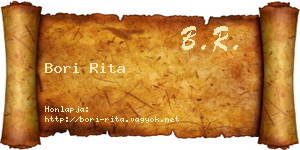 Bori Rita névjegykártya